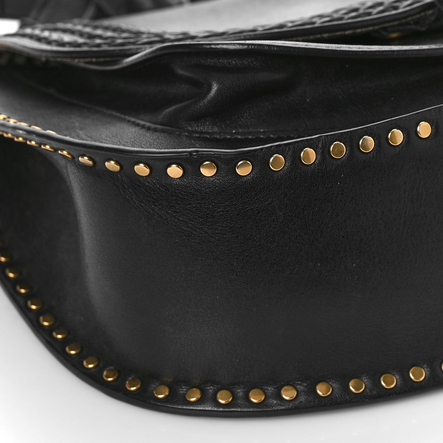 Chloe Calfskin Braided Medium Hudson Shoulder Bag Black 7 of 8