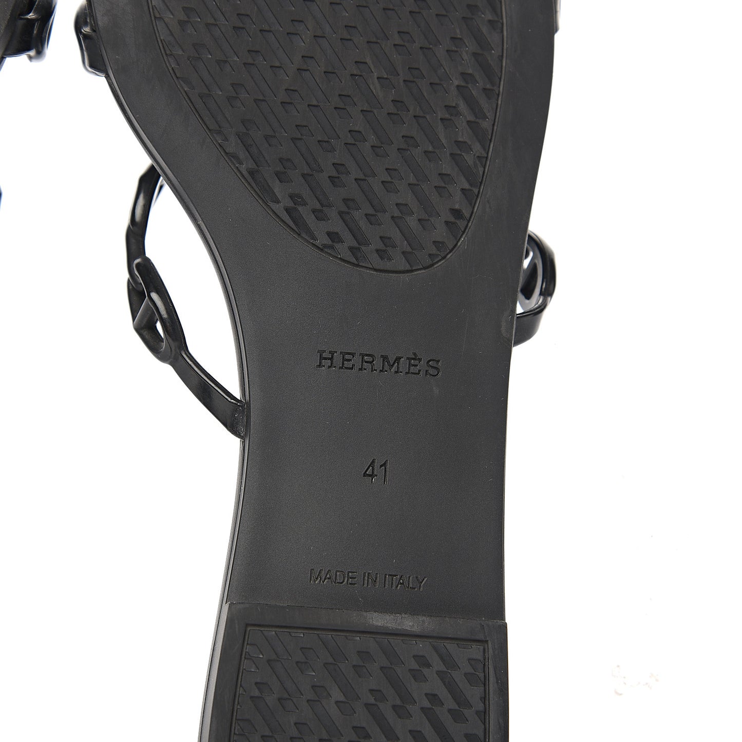 Rubber Chaine d'Ancre Rivage Sandals 41 Black