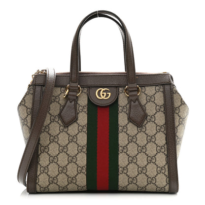 Gucci GG Supreme Monogram Small Ophidia Tote Bag Brown 1 of 17