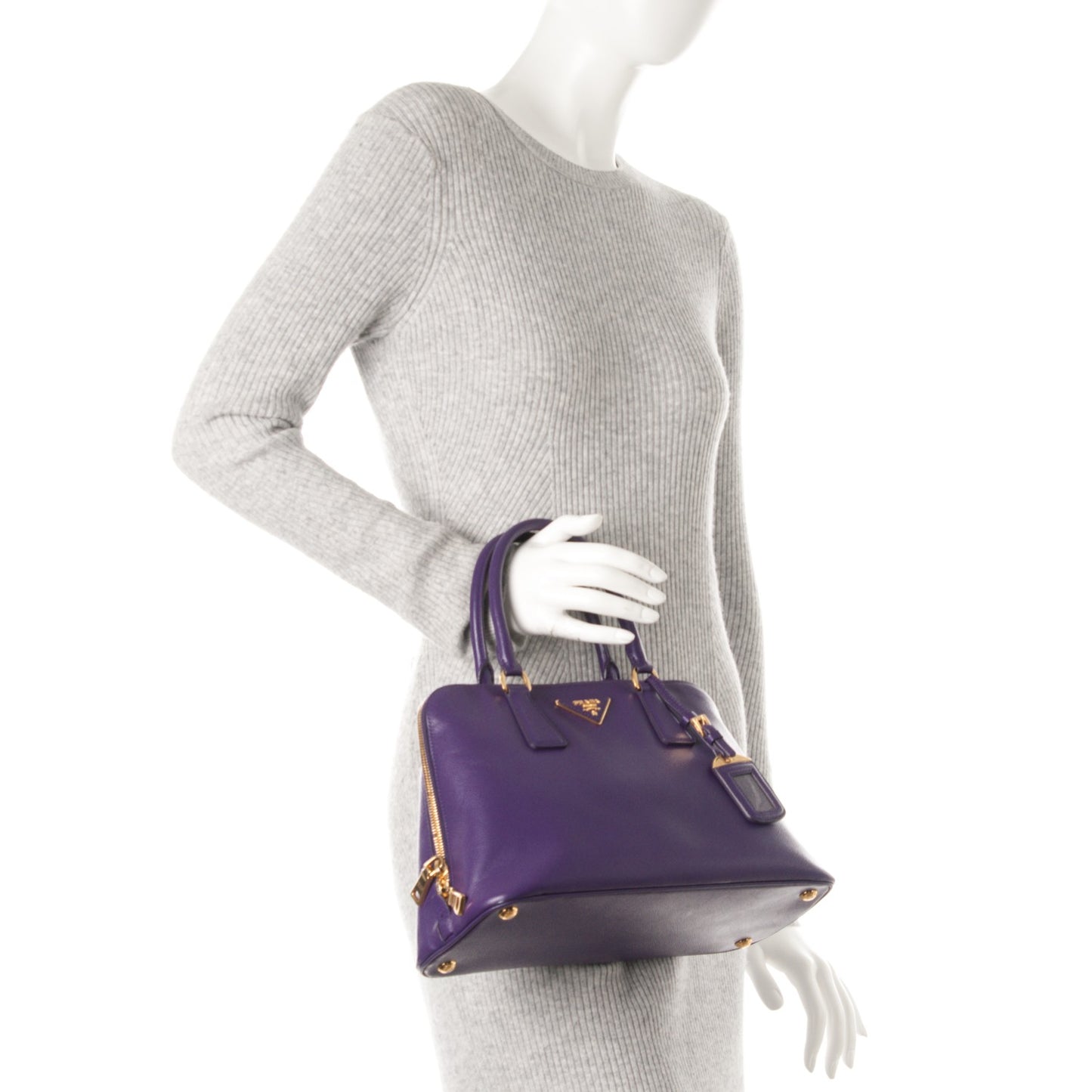 Saffiano Lux Medium Promenade Tote Viola