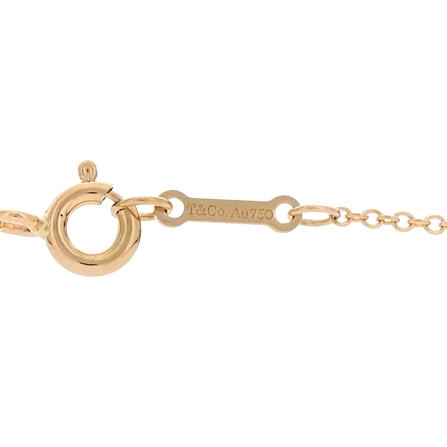18K Yellow Gold Diamond Paloma Picasso Double Loving Heart Pendant Necklace