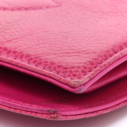 Chanel Caviar Timeless CC French Wallet Dark Pink 13 of 15