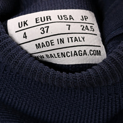 Balenciaga Technical 3D Recycled Knit Womens Speed 2.0 Sneakers 37 Monocolor Dark Navy 6 of 7