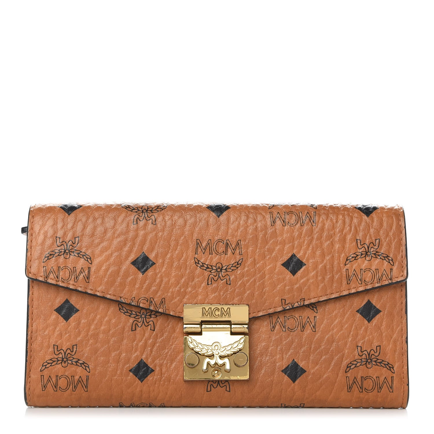 MCM Visetos Patricia Flap Wallet Cognac 1 of 8