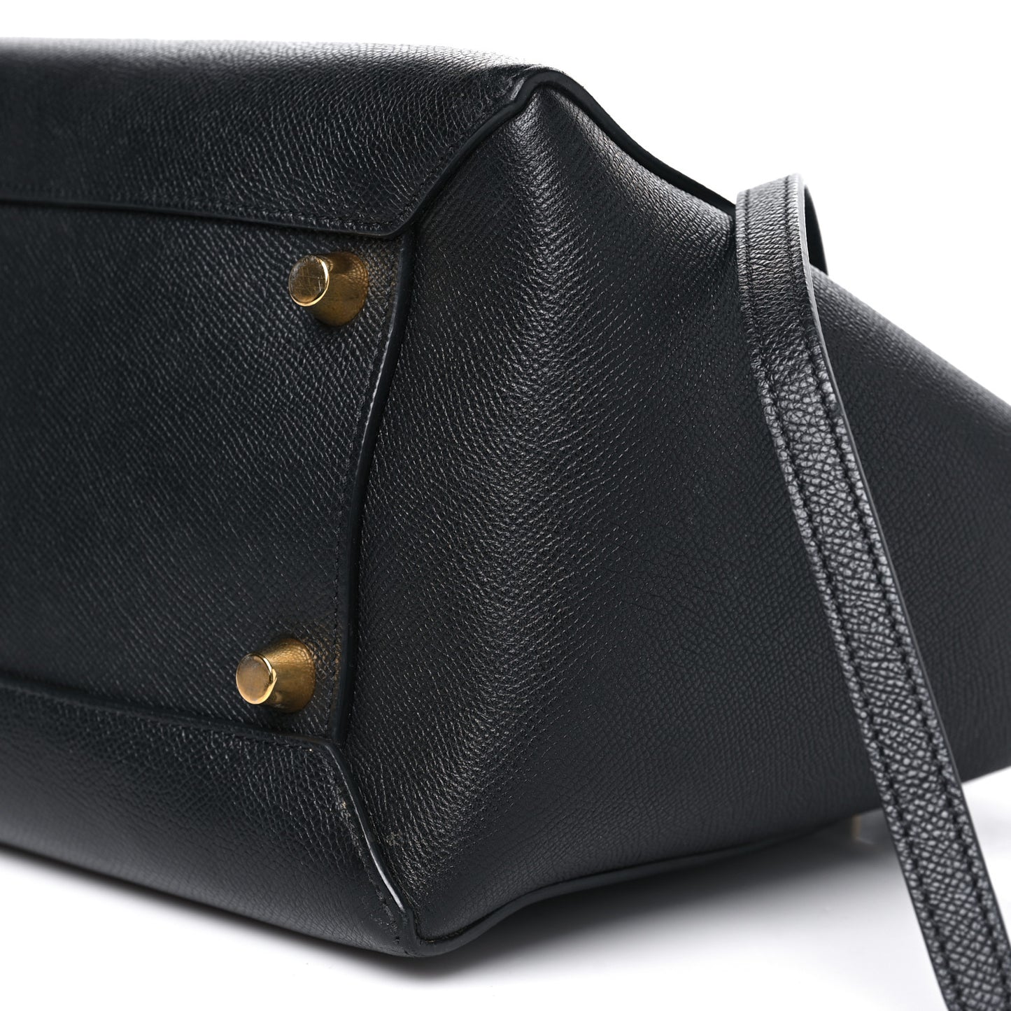 Grained Calfskin Mini Belt Bag Black