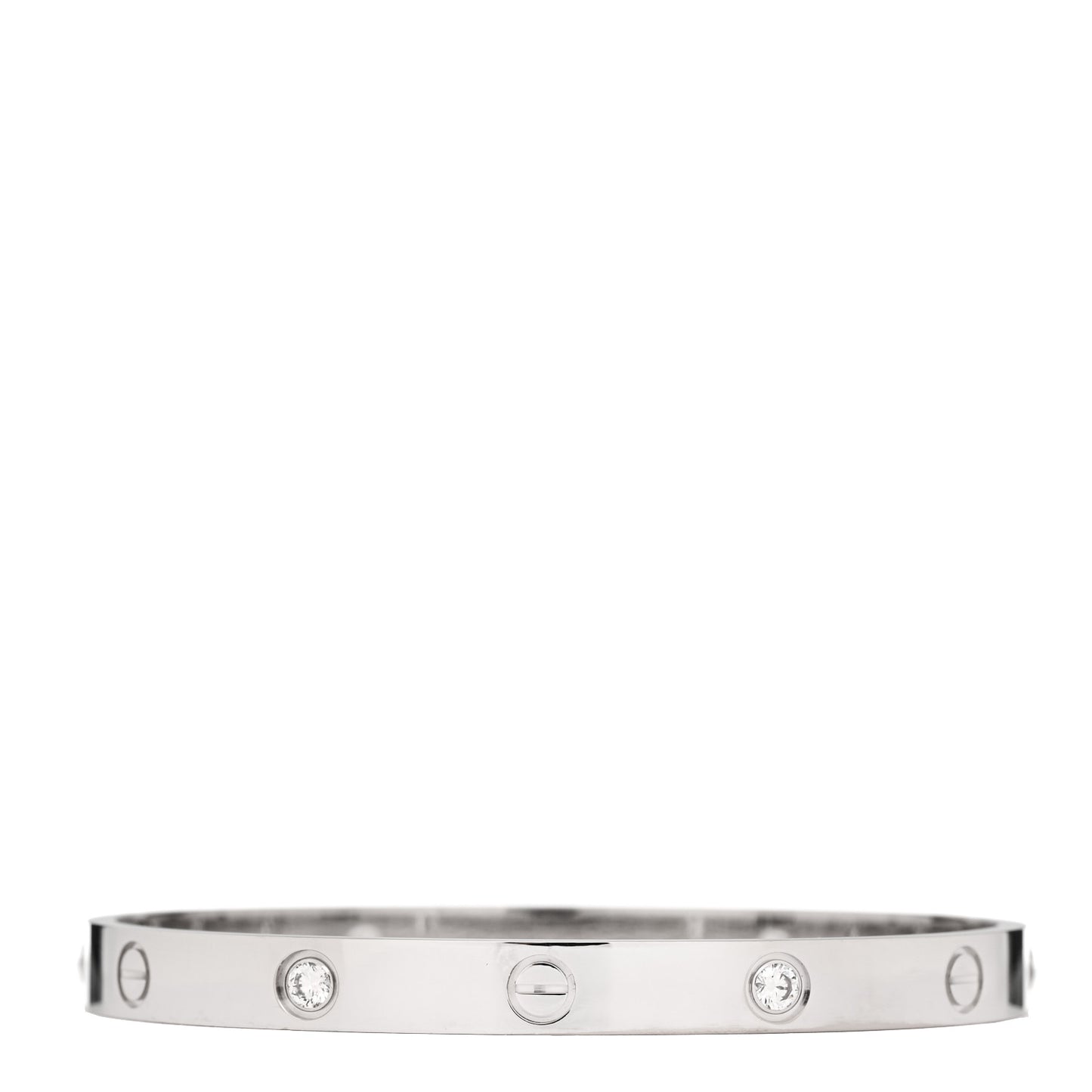 18K White Gold 4 Diamond Love Bracelet 18
