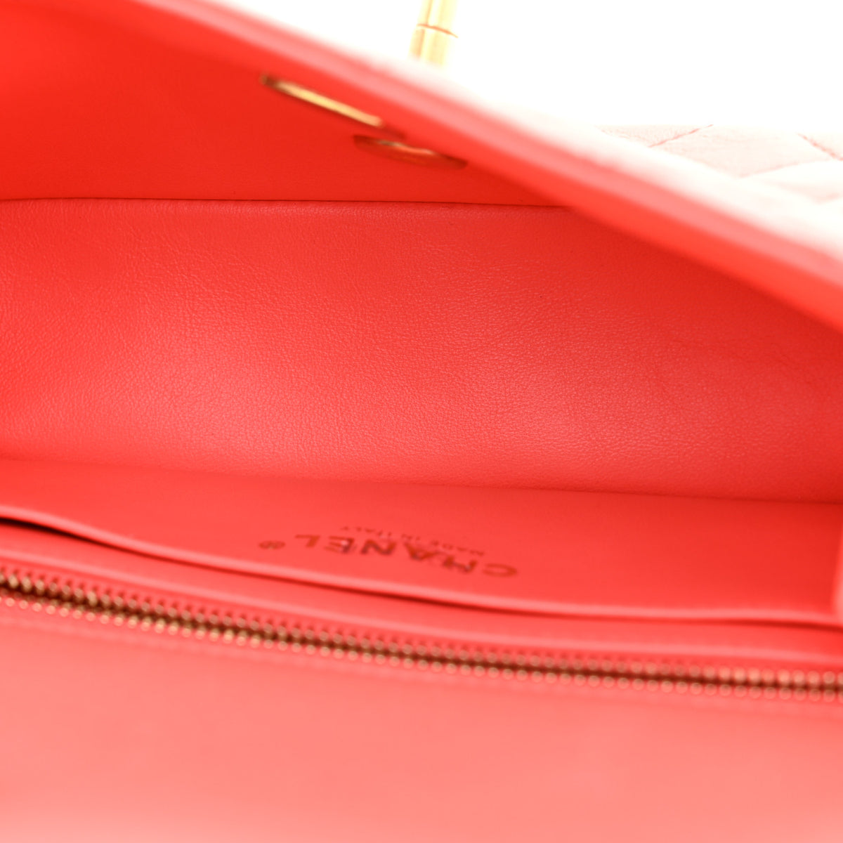 Chanel Lambskin Quilted Mini Rectangular Sweet Camellia Flap Coral 5 of 11
