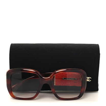 Chanel Acetate Tweed Square Sunglasses 5512 Tortoise Red 8 of 8