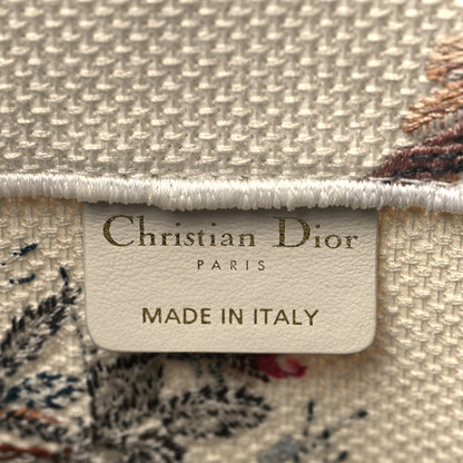 Christian Dior Canvas Embroidered Large Jardin D'Hiver Book Tote Latte Multicolor 5 of 7
