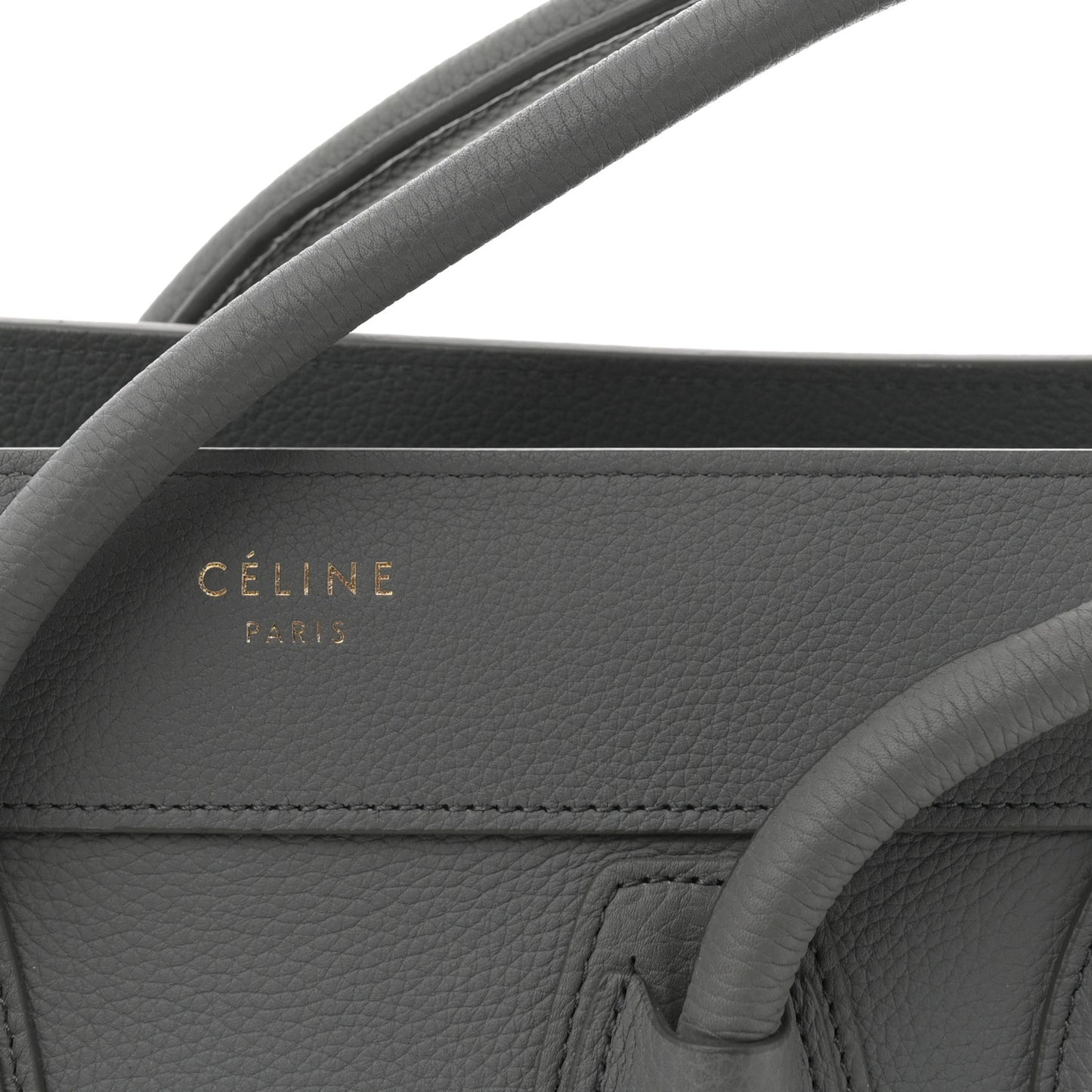 Baby Drummed Calfskin Micro Luggage Kohl