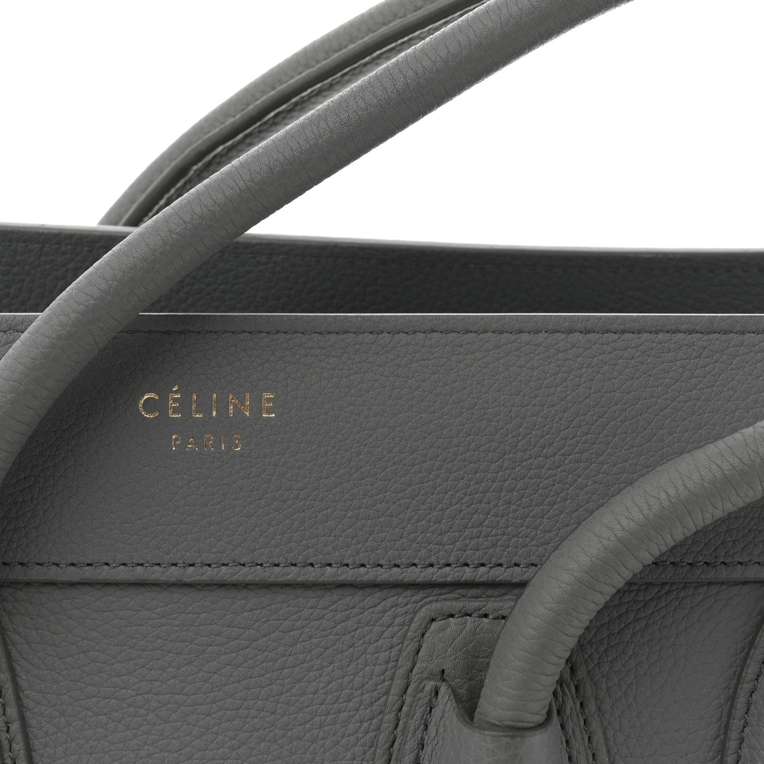 Celine Baby Drummed Calfskin Micro Luggage Kohl 11 of 11