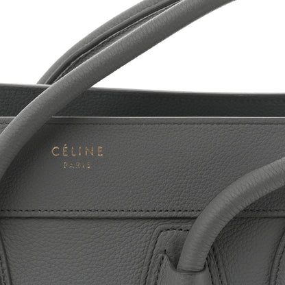 Celine Baby Drummed Calfskin Micro Luggage Kohl 11 of 11