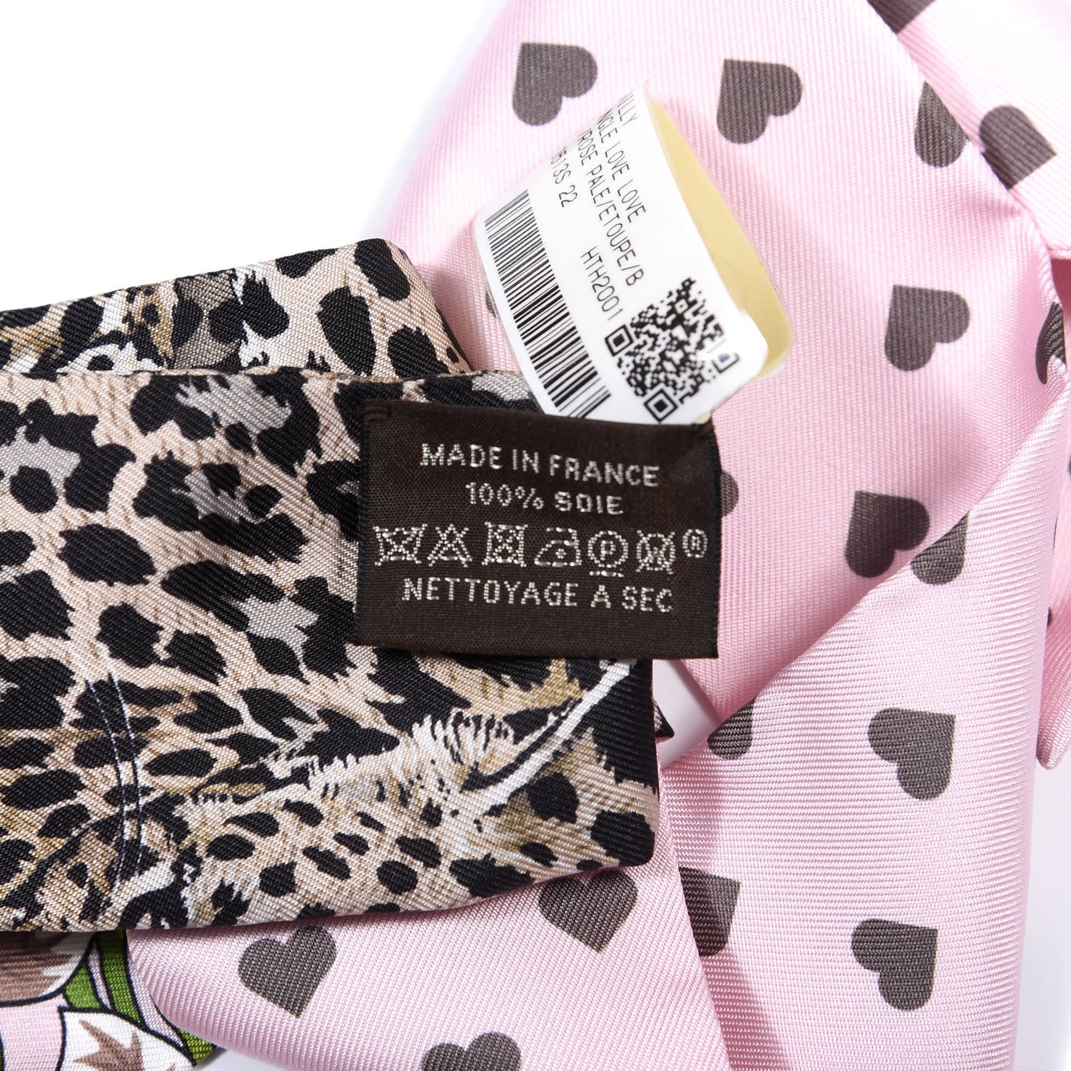 Hermes Silk Jungle Love Love Twilly Rose Pale Etoupe 3 of 5