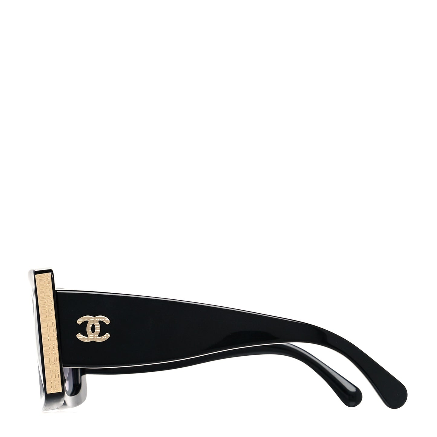 Acetate Rectangle Sunglasses 5435 Black