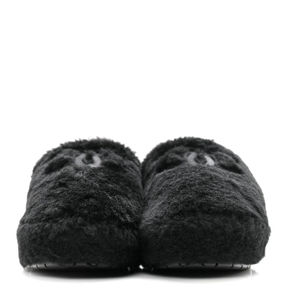 Chanel Fur CC Flat Mules 41 Black 2 of 14