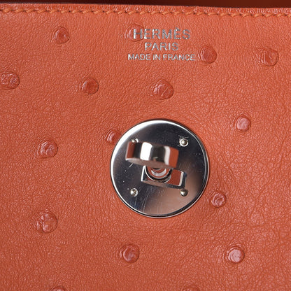 Hermes Ostrich Lindy 30 Tangerine 6 of 8