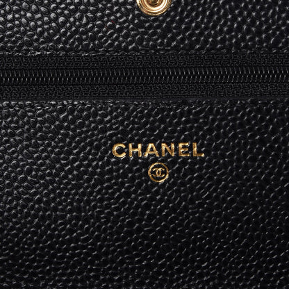 Chanel Caviar Quilted Wallet On Chain WOC Black 6 of 9