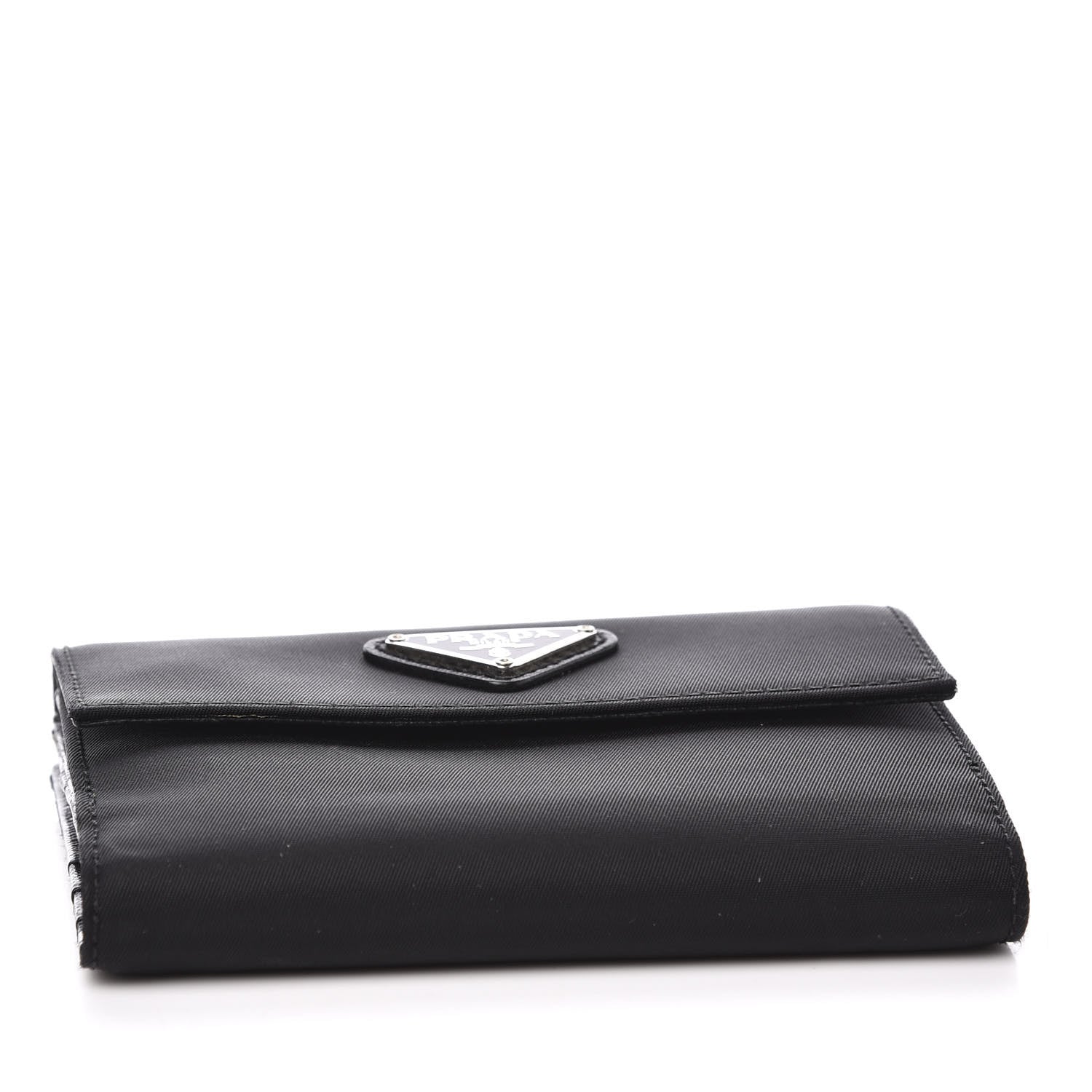 Prada Tessuto Nylon French Wallet Black 3 of 10