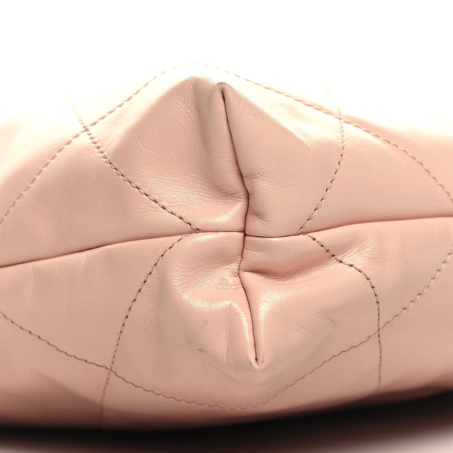 Shiny Calfskin Quilted Small Chanel 22 Light Pink