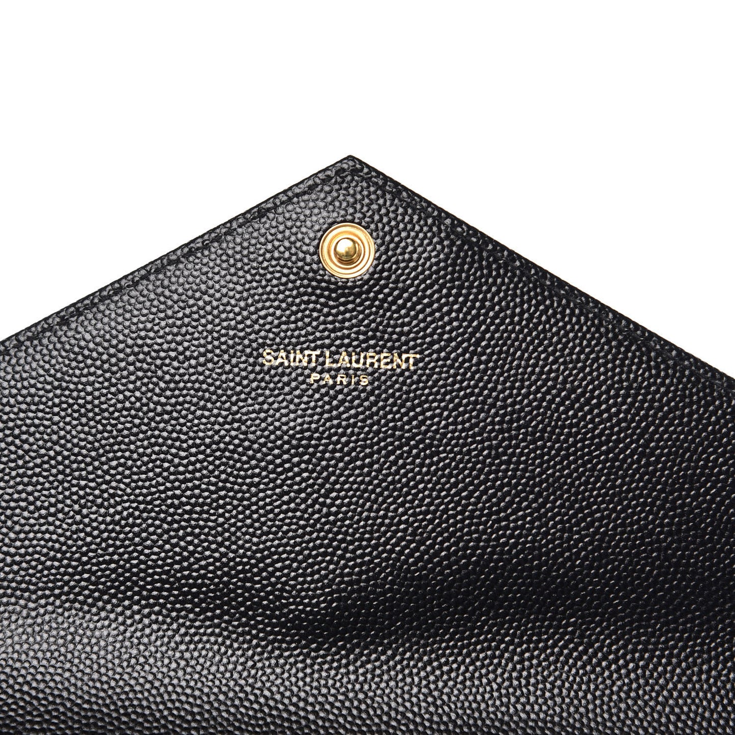 Grain De Poudre Matelasse Chevron Monogram Flap Wallet Black