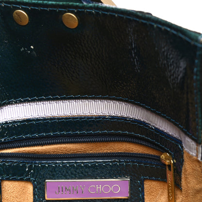 Jimmy Choo Patent Suede Mona Tote Green 12 of 23