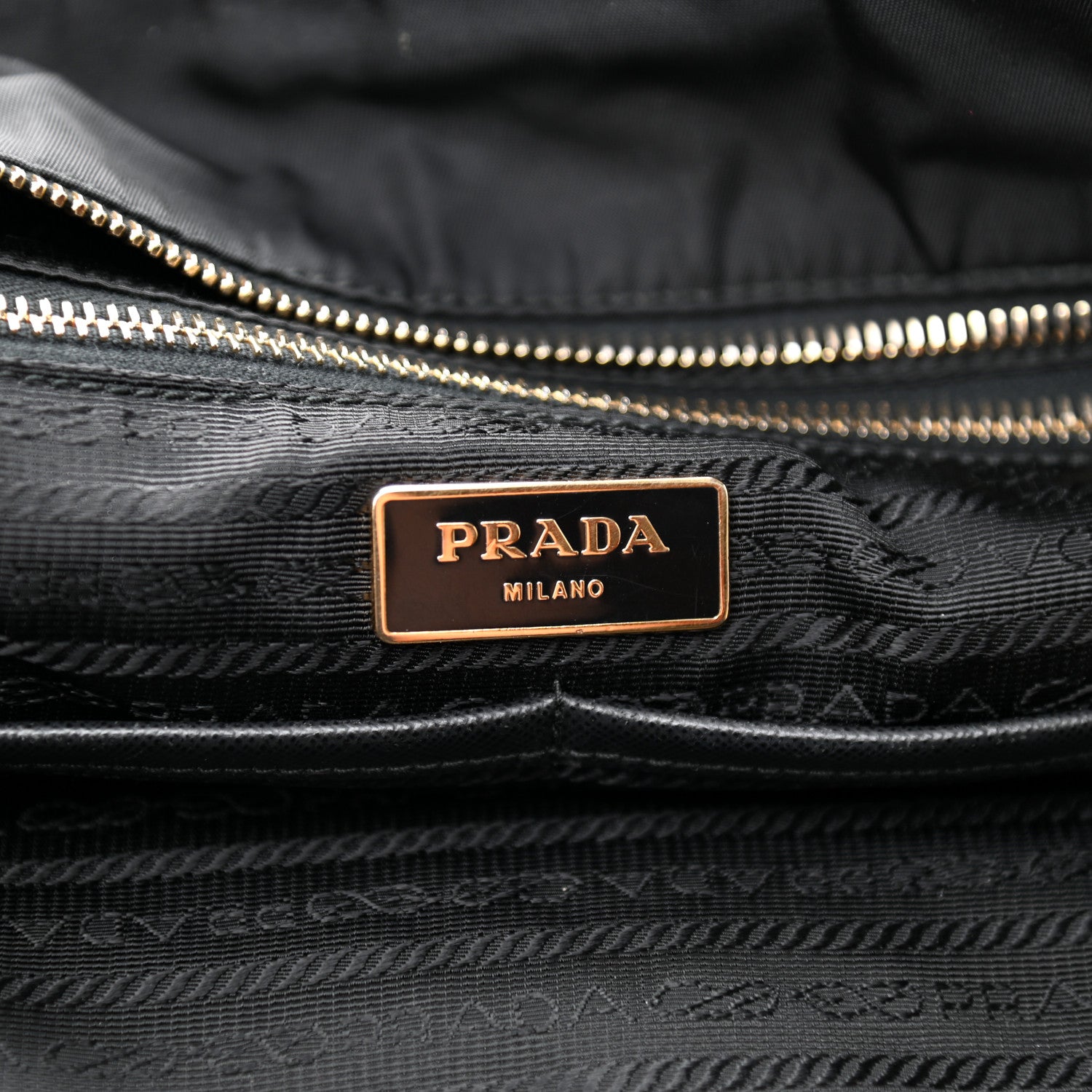 Prada Nylon Vela Baby Bag Black 6 of 10