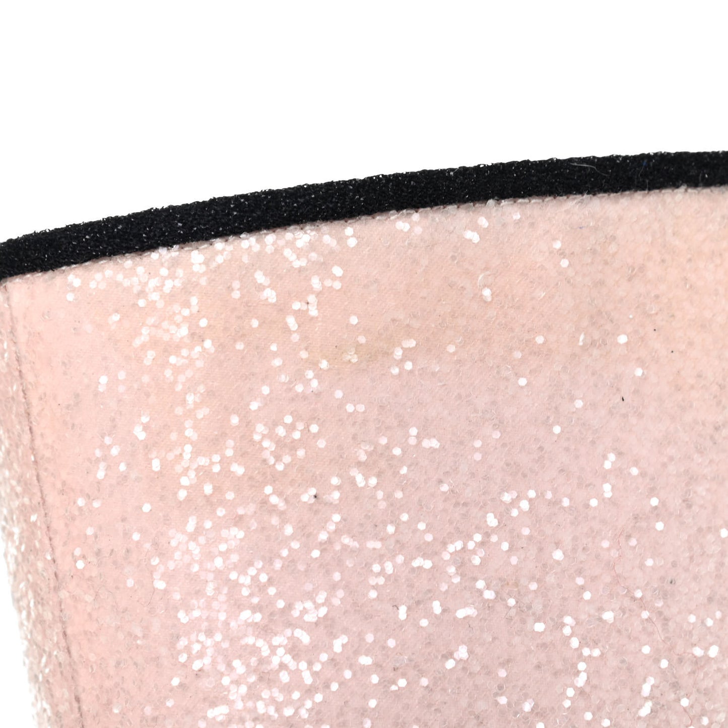 Glitter Fabric Lurex Cap Toe Fantasy High Boots 38.5 Pink Black
