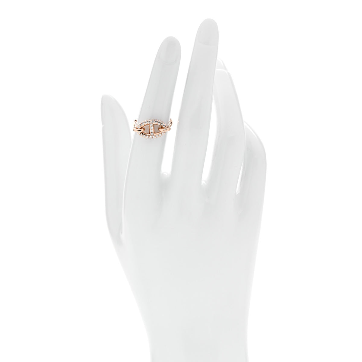 18K Rose Gold Diamond Farandole Ring 50 5.5
