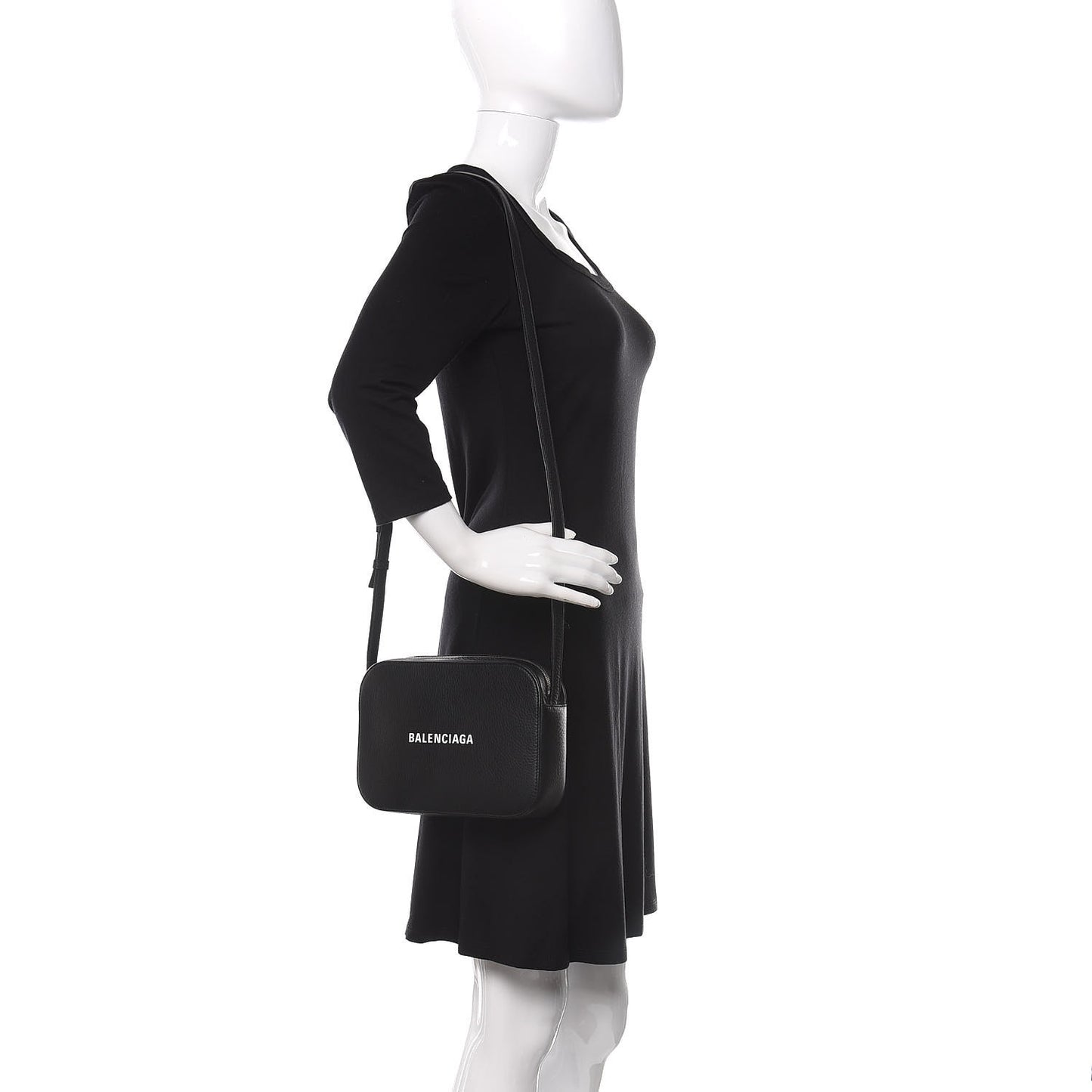 Calfskin Logo S Everyday Camera Bag Black