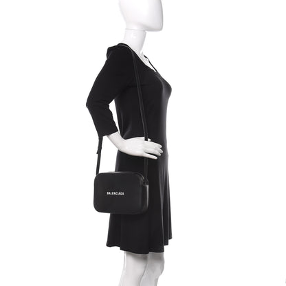 Balenciaga Calfskin Logo S Everyday Camera Bag Black 2 of 9