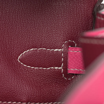 Hermes Epsom Candy Birkin 35 Rose Tyrien Rubis 21 of 43