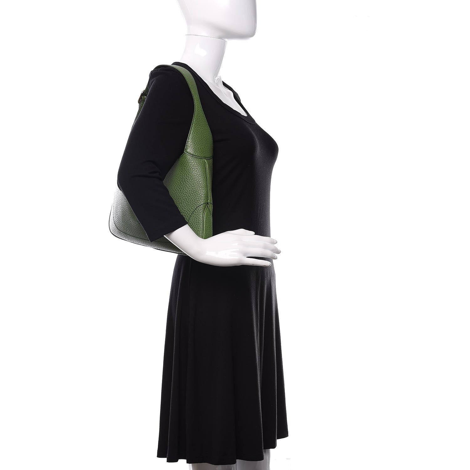 Gucci Soft Grained Calfskin Jackie O Hobo Green 2 of 10