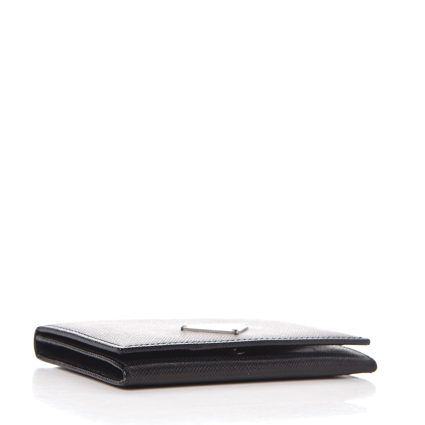Saffiano Bi-Fold Card Holder Wallet Black