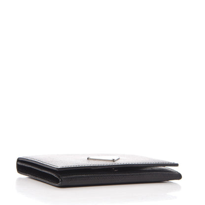 Prada Saffiano Bi-Fold Card Holder Wallet Black 4 of 8