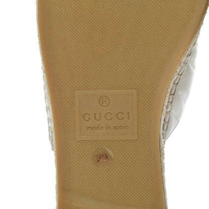 Gucci Nappa Matelasse GG Marmont Espadrille Slippers 39 Great White 7 of 14