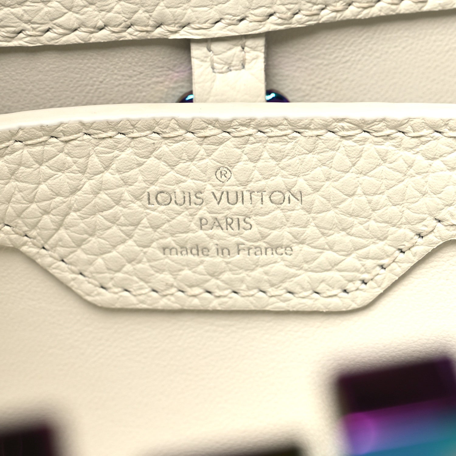 Louis Vuitton Taurillon Braided Chain Capucines BB Snow 7 of 12
