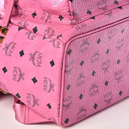MCM Visetos Medium Side Studs Stark Backpack Pink 5 of 10