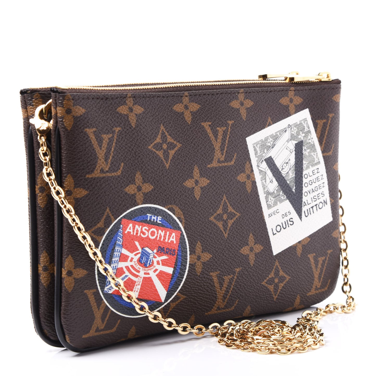 Monogram World Tour Double Zip Pochette