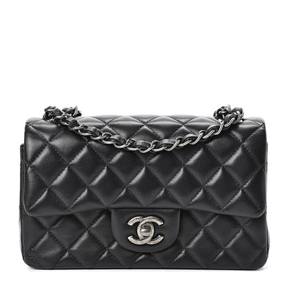 Chanel Lambskin Quilted Mini Rectangular Flap Black 1 of 11