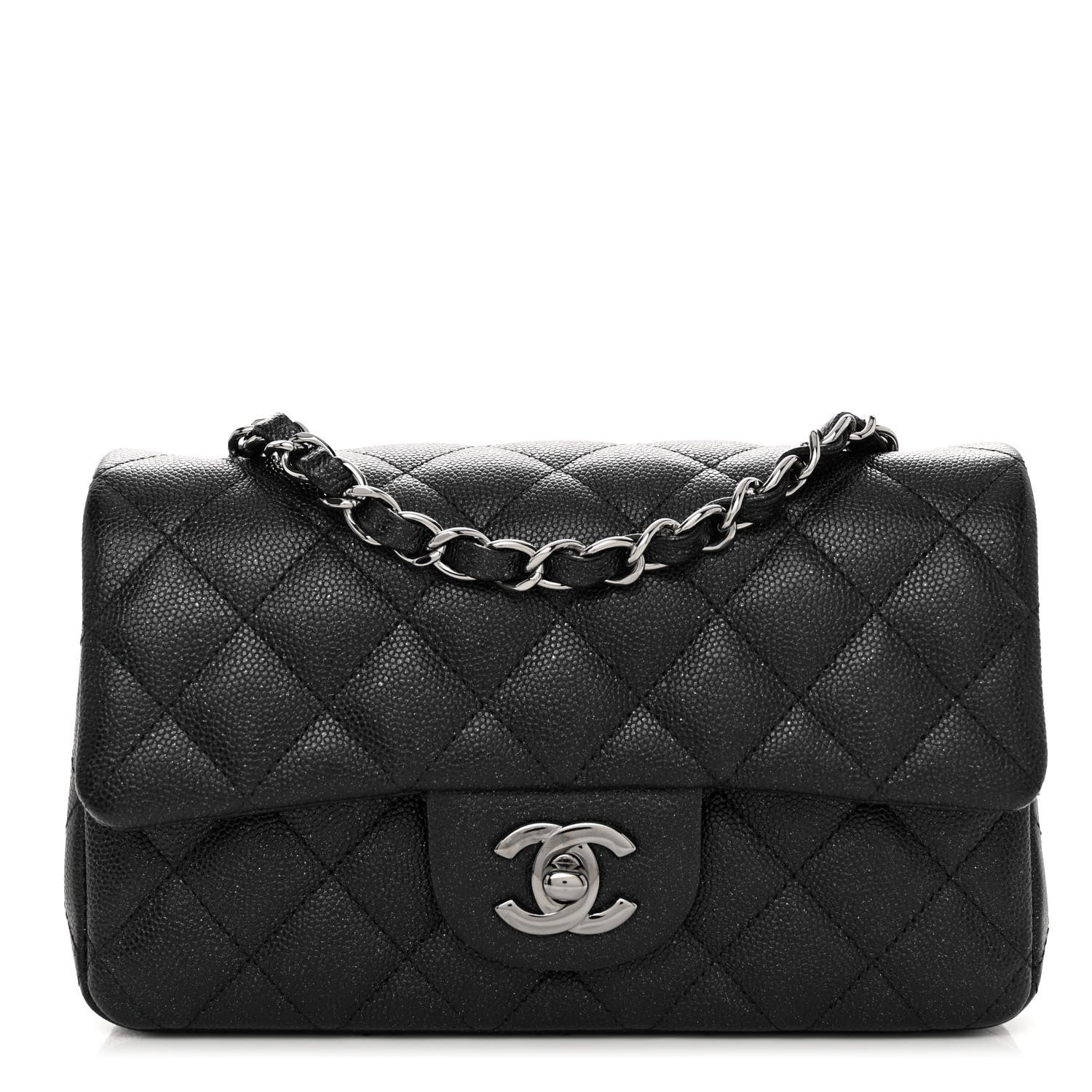 Chanel Iridescent Caviar Quilted Mini Rectangular Flap Black 1 of 10