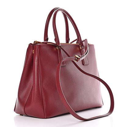 Prada Saffiano Medium Galleria Double Zip Tote Cherry 3 of 12