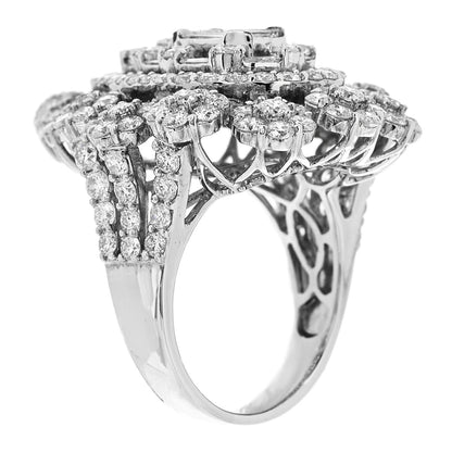 Parker & West by FASHIONPHILE 18K White Gold Diamond 4.70ctw Multi Shape Cocktail Ring  56 7.5 6 of 9