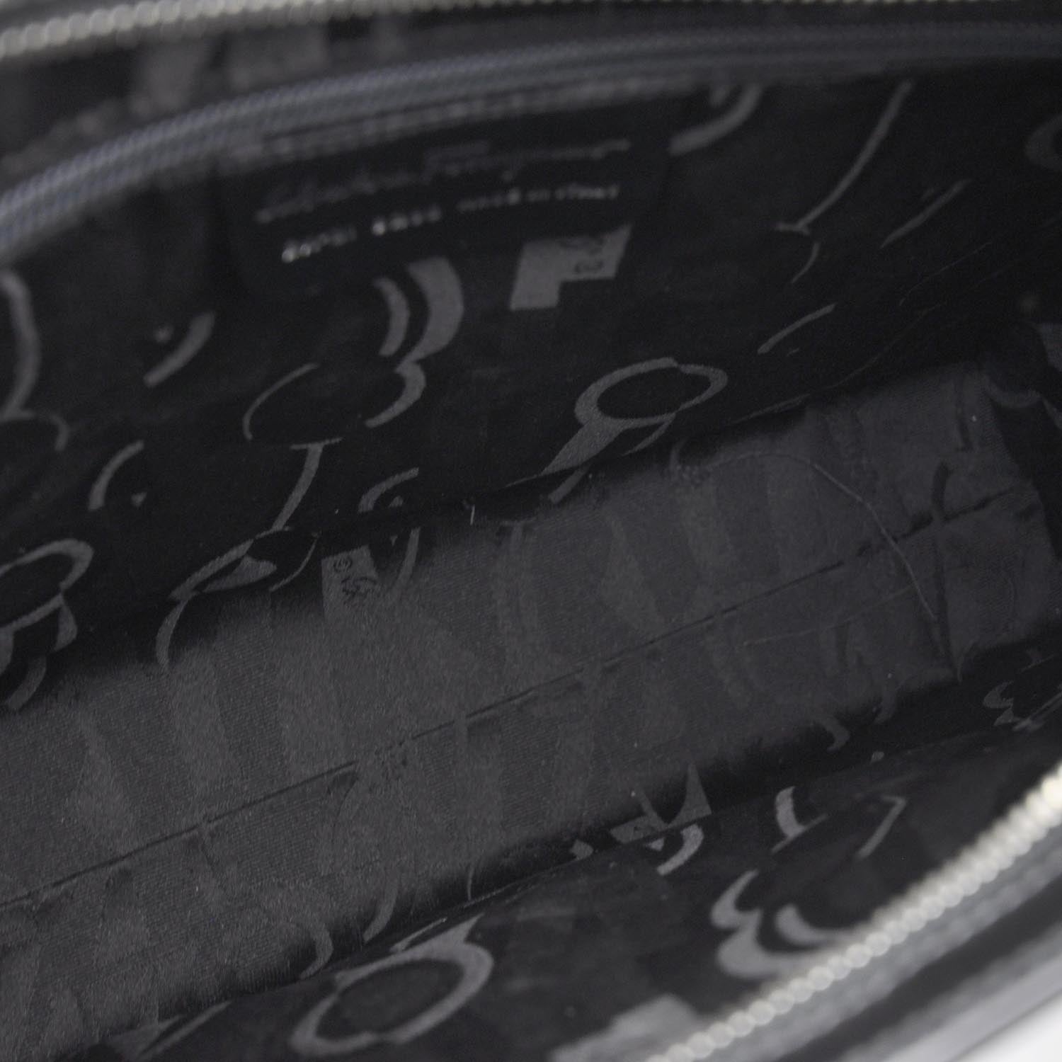 FASHIONPHILE SALVATOREFERRAGAMOSmoothCalfskinBoxShoulderBagAnthracite 6 of 7