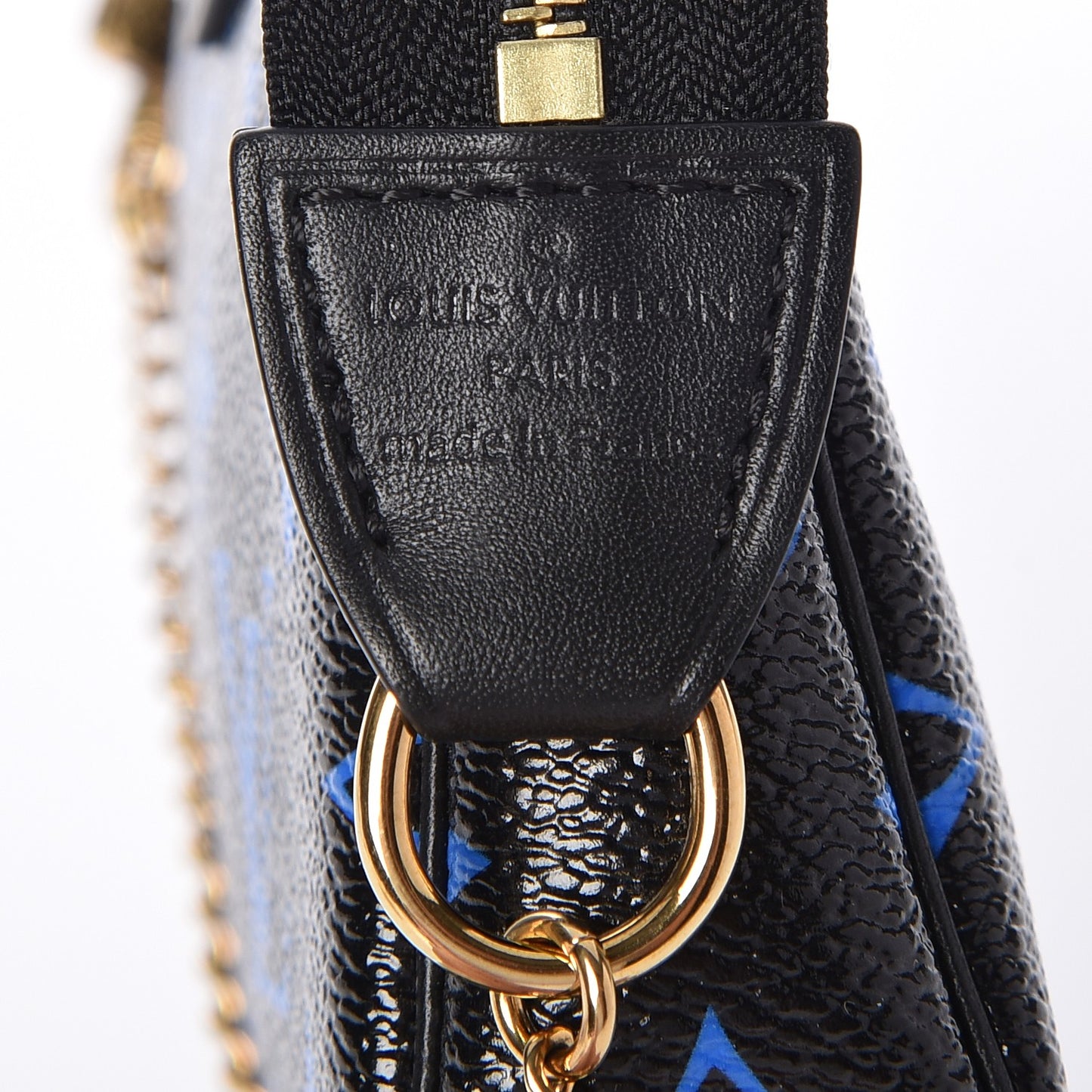 Colored Monogram Mini Pochette Accessories Blue Black