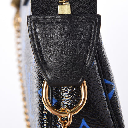 Louis Vuitton Colored Monogram Mini Pochette Accessories Blue Black 6 of 6