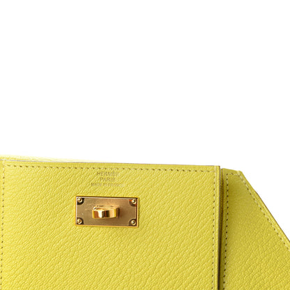 Hermes Chevre Mysore Kelly Pocket To Go Pouch Lime 6 of 7