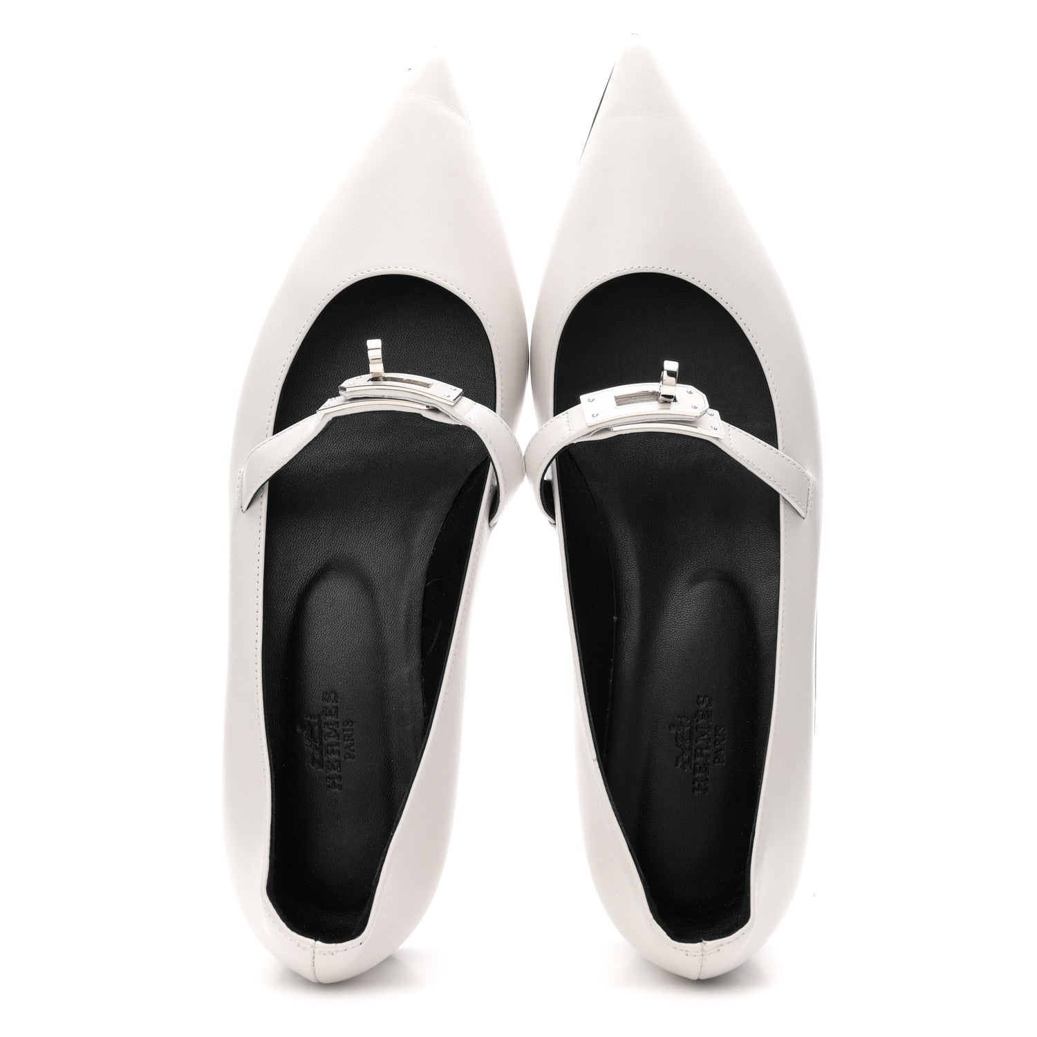 Hermes Calfskin Kelly Ballet Flat 38 Gris Clair 2 of 9