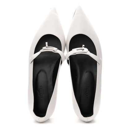 Hermes Calfskin Kelly Ballet Flat 38 Gris Clair 2 of 9