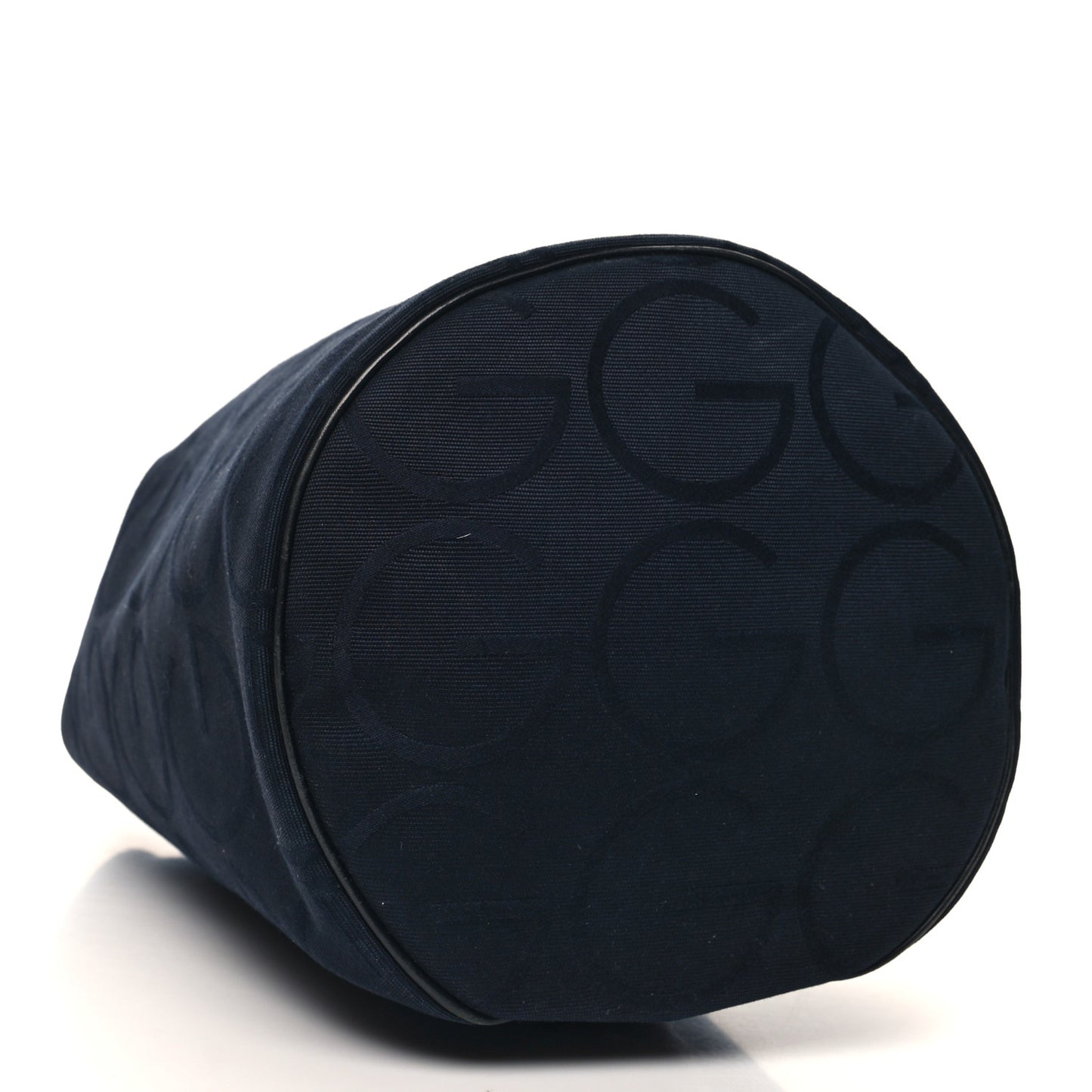 Nylon G Drawstring Sling Backpack Navy Blue