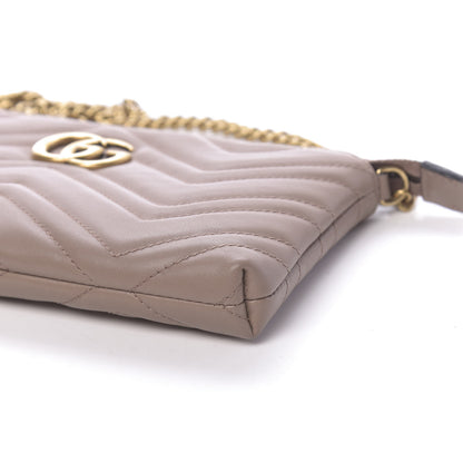 Gucci Calfskin Matelasse Mini GG Marmont Chain Bag Porcelain Rose 14 of 15